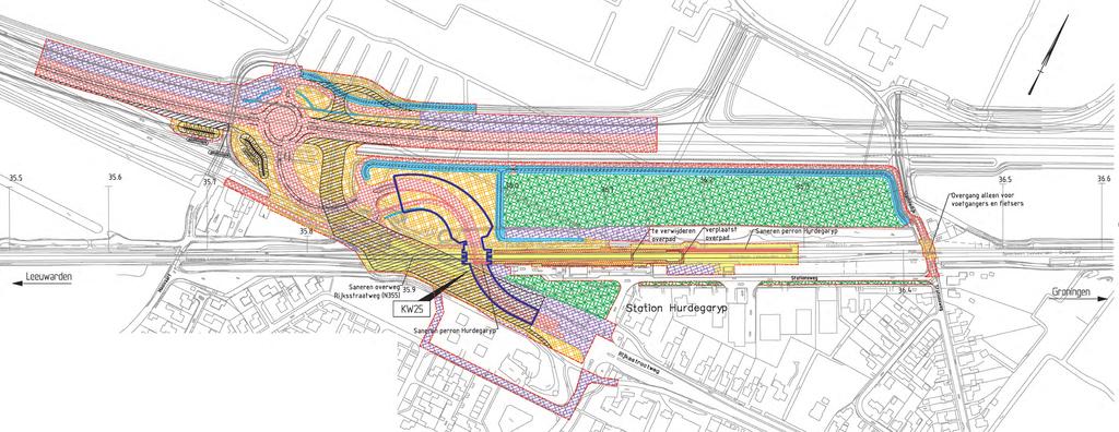 Ontwerp-Tracébesluit Extra Sneltrein Groningen Leeuwarden Detailkaart Schaal Bladnummer Datum Kilometrering 1:2.000 November 2016 06 35.70 36.