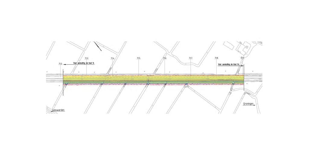 Ontwerp-Tracébesluit Extra Sneltrein Groningen Leeuwarden Detailkaart Schaal 1:2.000 Datum November 2016 Bladnummer 15 Kilometrering 71.20 71.