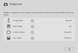 IN ÉÉN OOGOPSLAG: HET BEDIENINGSPANEEL Diagnose Het deelvenster Diagnosis (Diagnose) geeft het algehele functioneren van het systeem weer. 1.