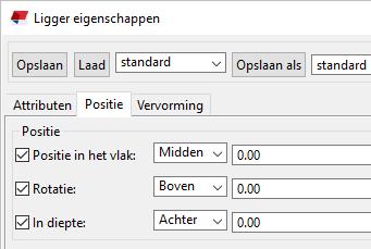 opzichte van het onderdeel. Bijvoorbeeld de positie van een gebruikerscomponent ten opzichte van een betonnen plaat.