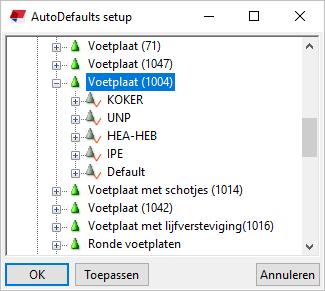 1. Dubbelklik op Construsoft. Alle component pagina's zullen verschijnen. 2.