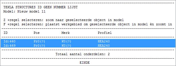 2. Klik op de knop Maak van alle, de volgende melding verschijnt: 3. Klik op OK. De lijst wordt getoond: 4.