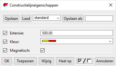 3.9 Parametrisch modelleren Constructielijnen magnetisch maken Constructielijnen kunnen magnetisch