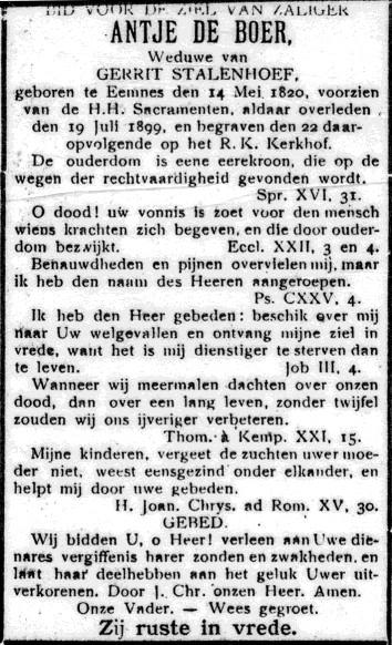 rij Meentweg 83, waar later zijn dochter Aaltje en haar man Gies Hilhorst gingen wonen. In 1870 kocht hij de boerderijen Meentweg 85, 89 en 91.