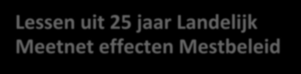 Lessen uit 25