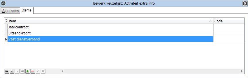 3.6. Keuzelijsten Ga naar Beheer / Systeemgegevens / Keuzelijsten. Op diverse punten in TimeTell zijn keuzelijsten beschikbaar. De vulling van deze keuzelijsten regelt u via dit scherm.