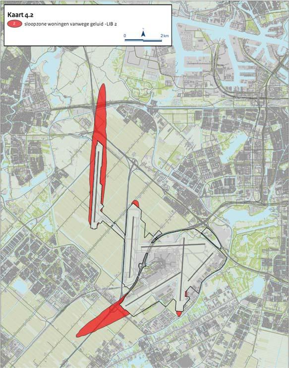 4.2.1 Sloopzone woningen vanwege geluid LIB 2 Op de kaart in bijlage 3 is de sloopzone woningen vanwege geluid met nummer 2 weergegeven.