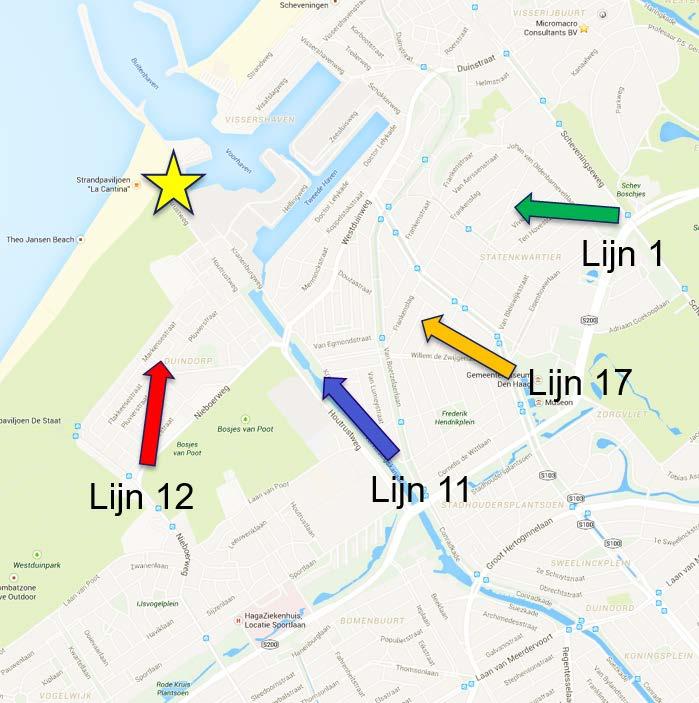 1.2.2 Rendabele exploitatie verlengen van een bestaande tramlijn In de (ruime) omgeving van Scheveningen Haven en het Norfolkterrein lopen en eindigen verschillende bestaande tramlijnen.