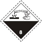 IATA Transportgevarenklasse(n) (IATA) 8 Gevaarsetiketten (IATA) 8 ADN Transportgevarenklasse(n) (ADN) 8 Gevaarsetiketten (ADN) 8 RID Transportgevarenklasse(n) (RID) 8 Gevaarsetiketten (RID) 8 14.