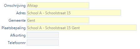 Extra Bushaltes/afstapplaatsen toevoegen (optioneel) Indien het busvervoer georganiseerd wordt over verschillende scholen heen kunt u alvast de verschillende afstapplaatsen toevoegen.