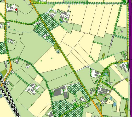 Figuur 19 Voorbeeld groenclassificatie op erven voor een deelgebied uit Nationaal Landschap Het Groene Woud nabij Boxtel.