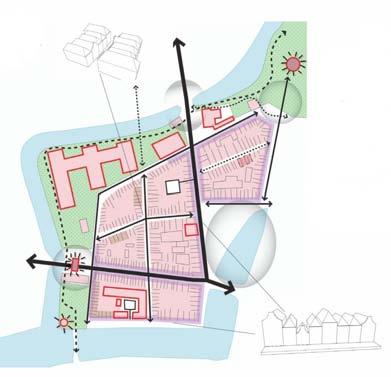 Figuur 2.34 Ruimtelijke structuur D'Oude Morsch Pancras-Oost Ligging Pancras-Oost Pancras-Oost is gelegen in het oostelijk deel van de Middeleeuwse stad.