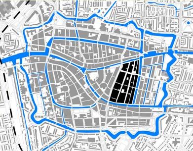 Aan noord- en zijde wordt de buurt begrensd door de Rijnlopen (respectievelijk) Oude Rijn en Nieuwe Rijn). Aan drie kanten wordt de wijk omgeven door water.