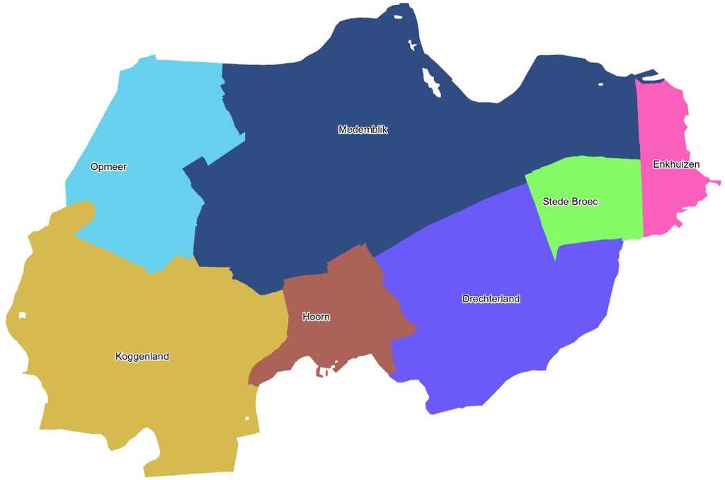 1 Inleiding 1.1 Aanleiding en doelstelling De gemeenten Drechterland, Enkhuizen, Hoorn, Koggenland, Medemblik, Opmeer en Stede Broec (zie figuur 1.