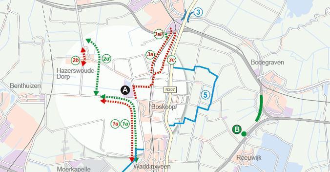 12. Corridor N207 Zuid: Bereikbaarheid en Leefbaarheid Greenport Boskoop Projectnummer B120761 Aanleiding De provincie wil met investeringen in de infrastructuur zowel de bereikbaarheid als de