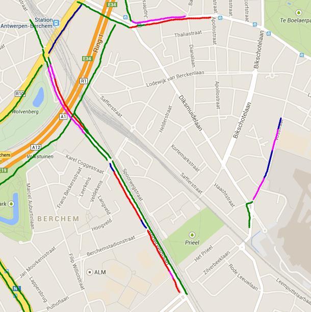 4.2.2 Meetfietsgegevens Fietsersbond Ter vergelijking worden de meetgegevens van de Fietsersbond toegevoegd, omdat die een veel genuanceerder beeld geven van de aspecten die conformiteit van een