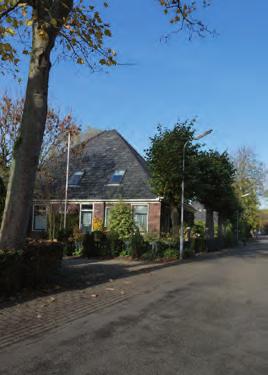 ruimte voor bomen. De meeste panden staan op enige afstand van de weg en hebben een voortuin. Parkeren vindt deels plaats op eigen erf.