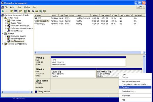 Formatteren en partitioneren Gebruikershandleiding pagina 15 3.1. Formatteren voor Windowsgebruikers Als uw schijf is geformatteerd als een FAT32-volume, gaat u verder met paragraaf 3.1.1. Formatteren van FAT32 naar NTFS.