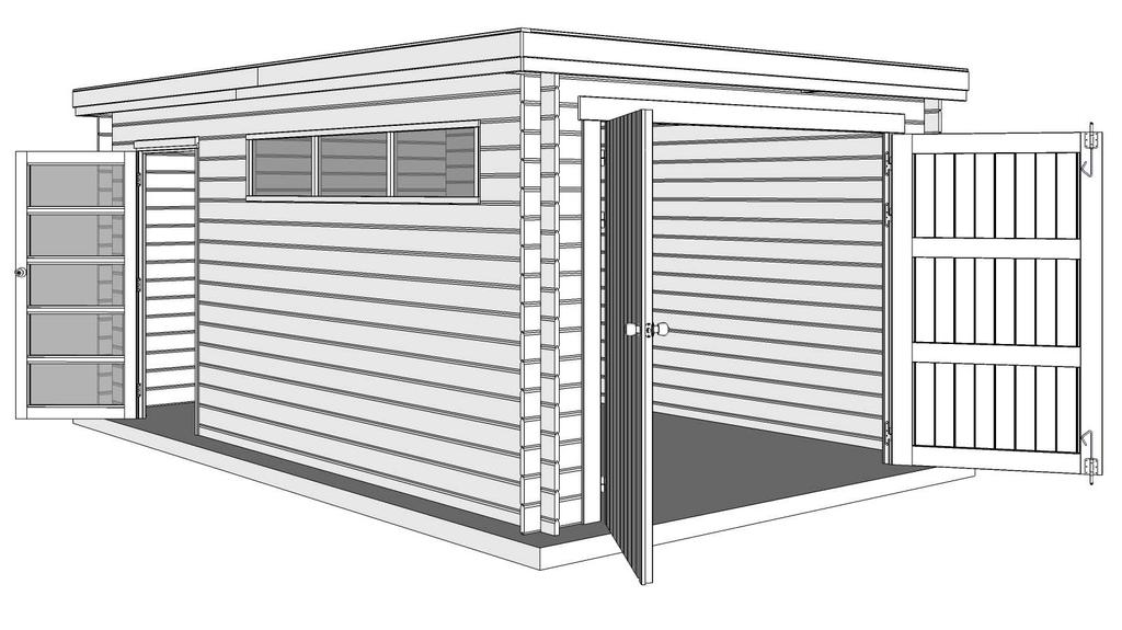 NL: Om uw garage bestendig te maken tegen weer en wind dient u nog een stormbeveiliging aan te brengen. Deze verbindt dak en wanden met de sokkel.