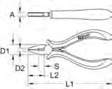 Elektronica-combinatietang speciaal-gereedschapstaal 1 x 130 mm 1 x