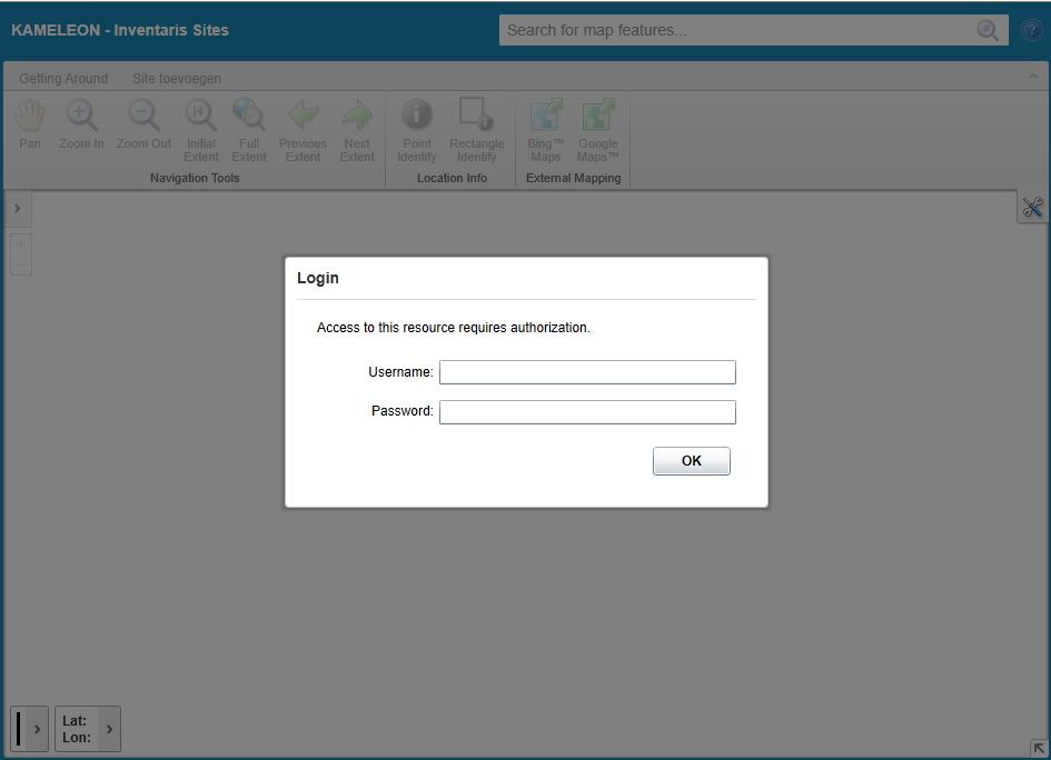 pagina 2 2 Geoloket 2.1 Aanmelden Voor de inventaris van de bedrijvensites is een geoloket opgezet, onderstaande URL en login kan gebruikt worden om het loket te openen: www.govmaps.