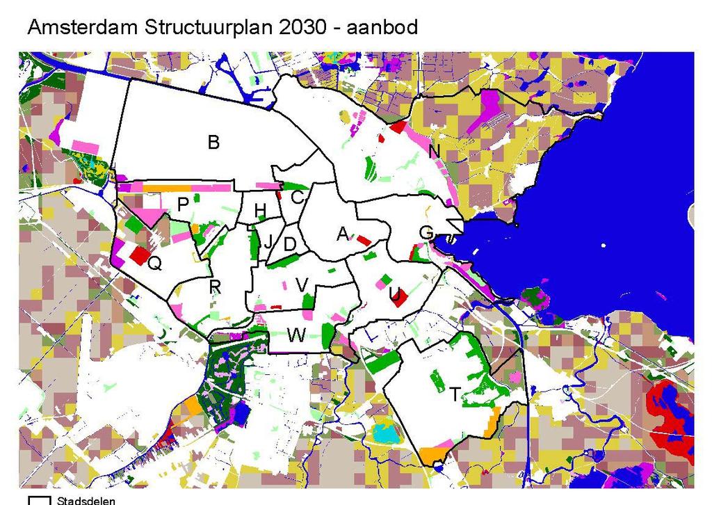 kaartbeeld is nu niet langer een kaart met typen bodemgebruik, maar (per activiteit) een kaart met de opvangcapaciteit per hectare.