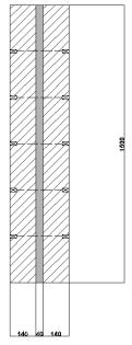Bijlage B.5: samengesteld profiel lange boog Gegevens: F = 21.110kN Hout (GL28h): E hout;d = 9.280N/mm 2 σ hout;c;0;d = 16,96N/mm² Aluminium (6082 T6): E aluminium = 70.