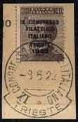 100,- 368 Toscana Sas. 21 40 ct Karmijn, mooi gebruikt op briefstuk, 4 nette randen. Gekeurd. Cat. waarde 550,-. Toscana Sas. 21 40 ct Carmine, fine used on piece, 4 nice margins. Signed.