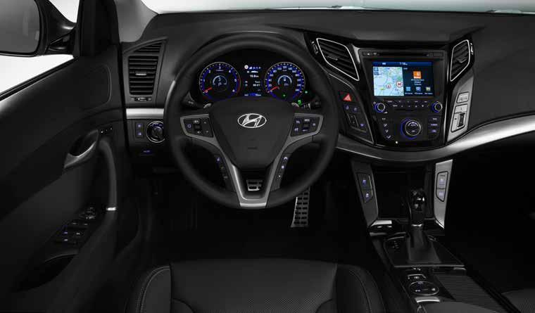 Bovengemiddeld veel ruimte, maximale kwaliteitsbeleving In het interieur van de Hyundai i40 zijn nieuwe materialen van hoge kwaliteit toegepast.