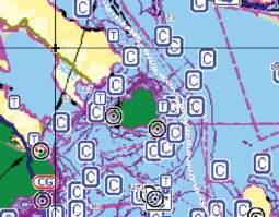 Insight- en C-MAP-kaarten Hieronder worden alle mogelijk menuopties van Insight- en C-MAP-kaarten beschreven. De beschikbare functies en menuopties kunnen per gebruikte kaart verschillen.