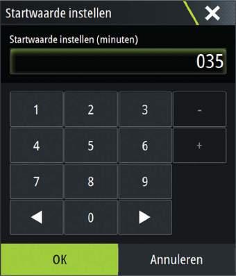 De timer begint met aftellen als u Start selecteert. Start/stop timer U kunt de timer op elk gewenst moment starten door Start te selecteren.