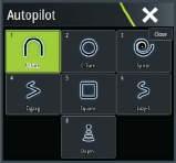 Zolang de pop-up Autopilot actief is, kunt u het achtergrondpaneel of het bijbehorende menu niet bedienen.
