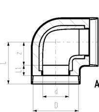 een vocht- en ampbestenige afichting B: spie-ein fitting met een vrij eine (separate elektrolasfitting noig voor een verbining) /D (bar) Coe gewicht 1 z inch