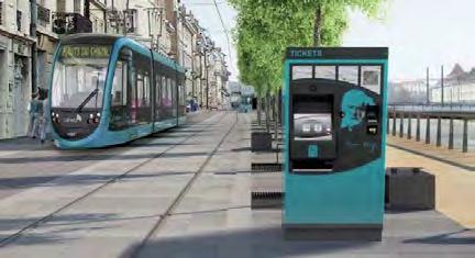 tramsystemen in andere Franse steden. Dit project toont aan dat ook in kleinere steden de tram betaalbaar en nuttig is Het autoverkeer werd geweerd in alle tramstraten in de binnen stad.