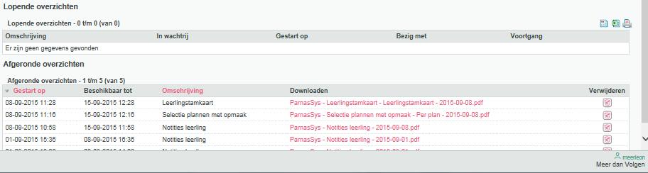 rig> Leerlingstamkaart Maak een selectie m.b.v.