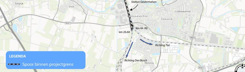Dit betekent dat de treinen van en naar Dordrecht en de treinen van en naar Tiel bij aankomst en vertrek te Geldermalsen de sporen Utrecht- s Hertogenbosch moeten kruisen.