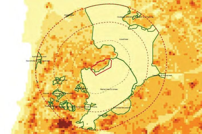 positiewaarde van het meest gevoelige habitattype 33. In figuur 26 en op kaart 2.6 van de kaartenbijlage is de Grootschalige Stikstofdepositiekaart Nederland (totaal stikstof 2011) weergegeven.