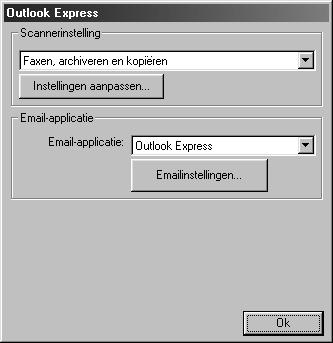 Naar E-mail scannen Scannerinstelling Selecteer in de lijst de scanmodus die het meest geschikt is voor het bestandstype.