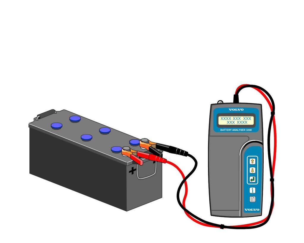 Accu - BasElbattery13.swf - 2006-04-10-13:29 De Volvo-accutester Om Volvo-accu's (en in beperkte mate andere accu's) te testen en te controleren moet u de Volvo-accutester gebruiken.