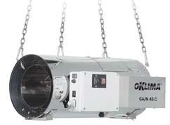 AUTOMATISCH 21 Om zuurstofgebrek te voorkomen is het belangrijk de ruimte waarin het apparaat wordt gebruikt goed te ventileren. Capaciteit kw / kcal/h Verbruik propaan max. kg/h Verbruik aardgas max.