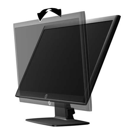 Monitor instellen Kantel het scherm naar voren of naar achteren tot u een comfortabele ooghoogte krijgt. Afbeelding 3-6 Monitor kantelen Monitor aanzetten 1.