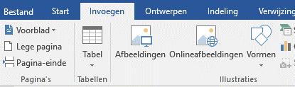 19. Afbeelding invoegen 19.1 Afbeelding invoegen op voorgrond Een afbeelding invoegen doe je als volgt: Klik op het tabblad Invoegen Afbeeldingen!