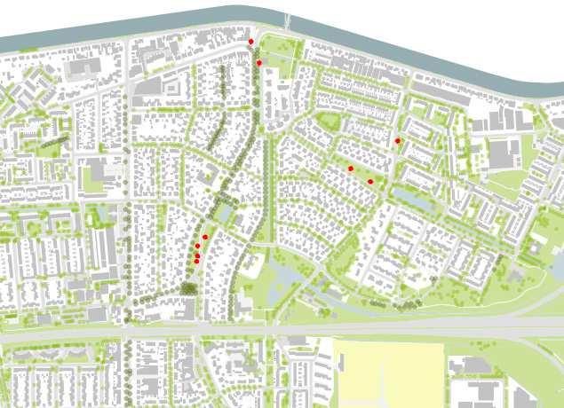 zo een lijn door het dorp getrokken waarlangs vrijwel alle aangrenzende functies hun achterkant hebben georiënteerd. Ook de groei van Amsterdam is in het groeiproces beslissend.