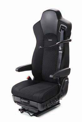 Chauffeursstoel Grammer. Intelligente techniek, handig geplaatste bedieningselementen en eersteklas ergonomische voorzieningen zijn de uitstekende kenmerken van deze hoogwaardige chauffeursstoel.