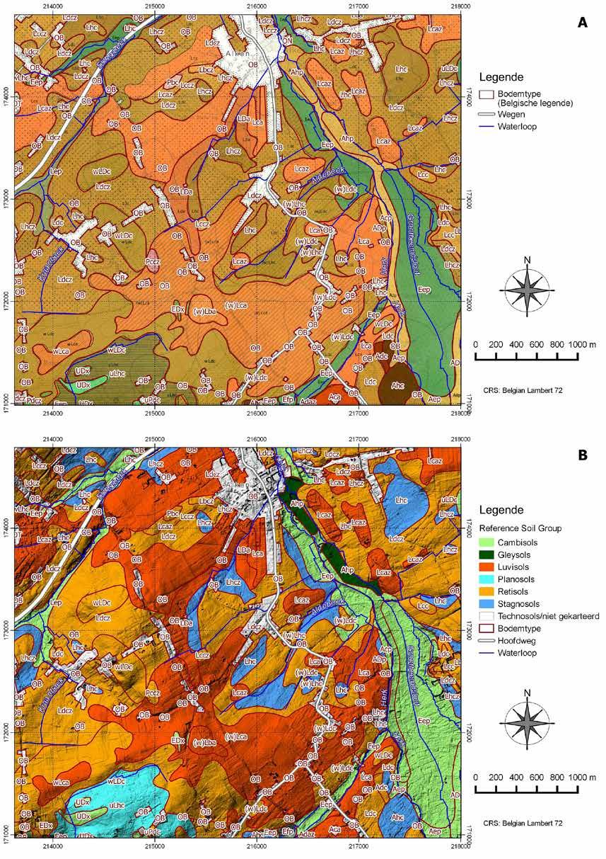 Figuur 6 Uittreksel uit de bodemkaart van België, omgeving Alken, Vochtig Haspengouw (bron: GDI Vlaanderen)