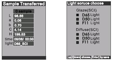 1 Lichtbron (Light source) Er zijn drie verschillende lichtbronnen beschikbaar: D65, D50 en
