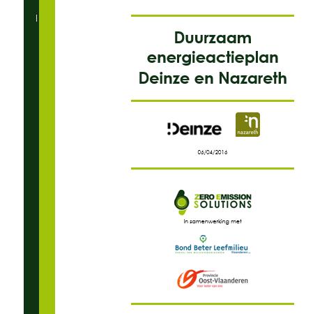 Sustainable Energy Action Plan SEAP (Sustainable Energy Action Plan) werd opgemaakt samen met Deinze in 2016 in samenwerking met de Provincie