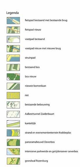 hoofdstuk 5 Het Landschapsplan in deelprojecten Zuidbuurt Het Landschapsplan Kwaliteitsprogramma heeft betrekking op een groter gebied dan het Vormgevings- en Inpassingsplan voor de weg, maar beide