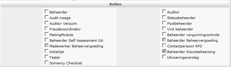 2 Module V 4-13: Werkprogramma Risicobeheersing Volmachten 2.1 Activeren module (verzekeraar) Alleen van toepassing voor de verzekeraar.