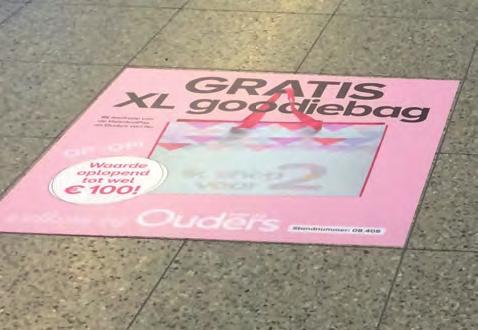 VLOERSTICKERS 1X1 METER (5 PER PAKKET) Tarief 1 2.765,- VLOERSTICKERS 2X2 METER (2 PER PAKKET) Tarief 1 2.